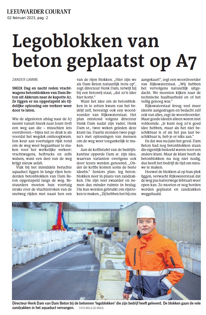 Dam Beton in het nieuws!