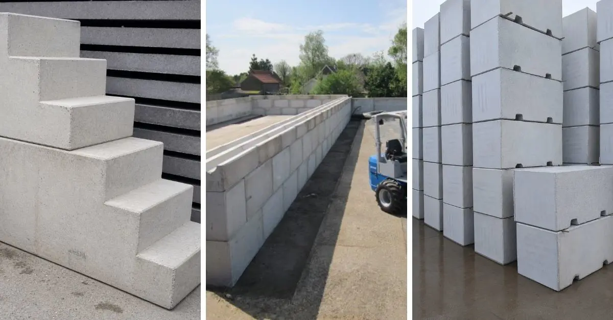 Silo uit betonblokken